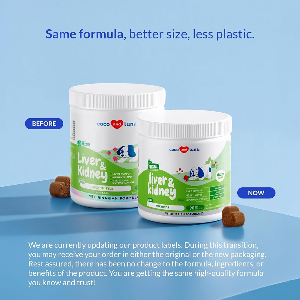 Coco and Luna Liver Supplement for Dogs with Milk Thistle - 90 Soft Chews - image 2
