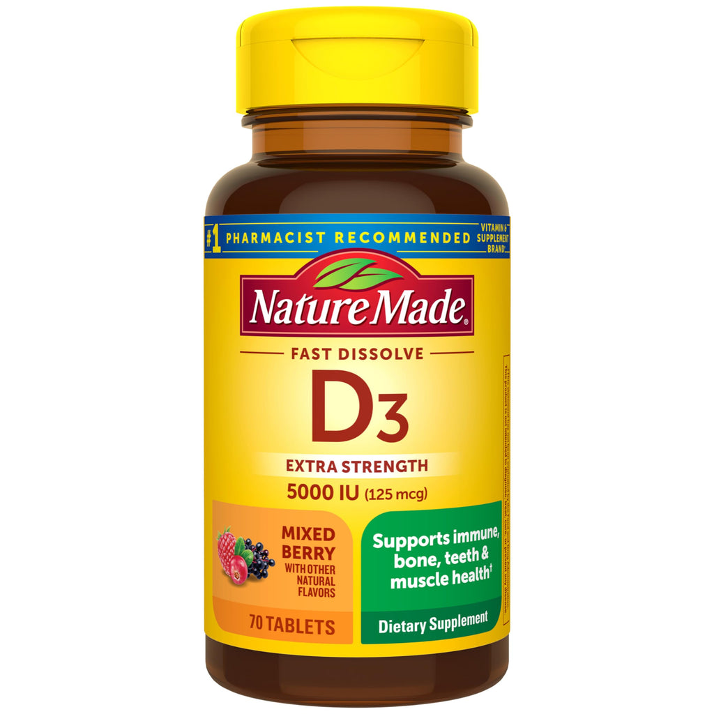 Nature Made Vitamin D3 5000 IU Fast Dissolve Tablets - 70 Tablets