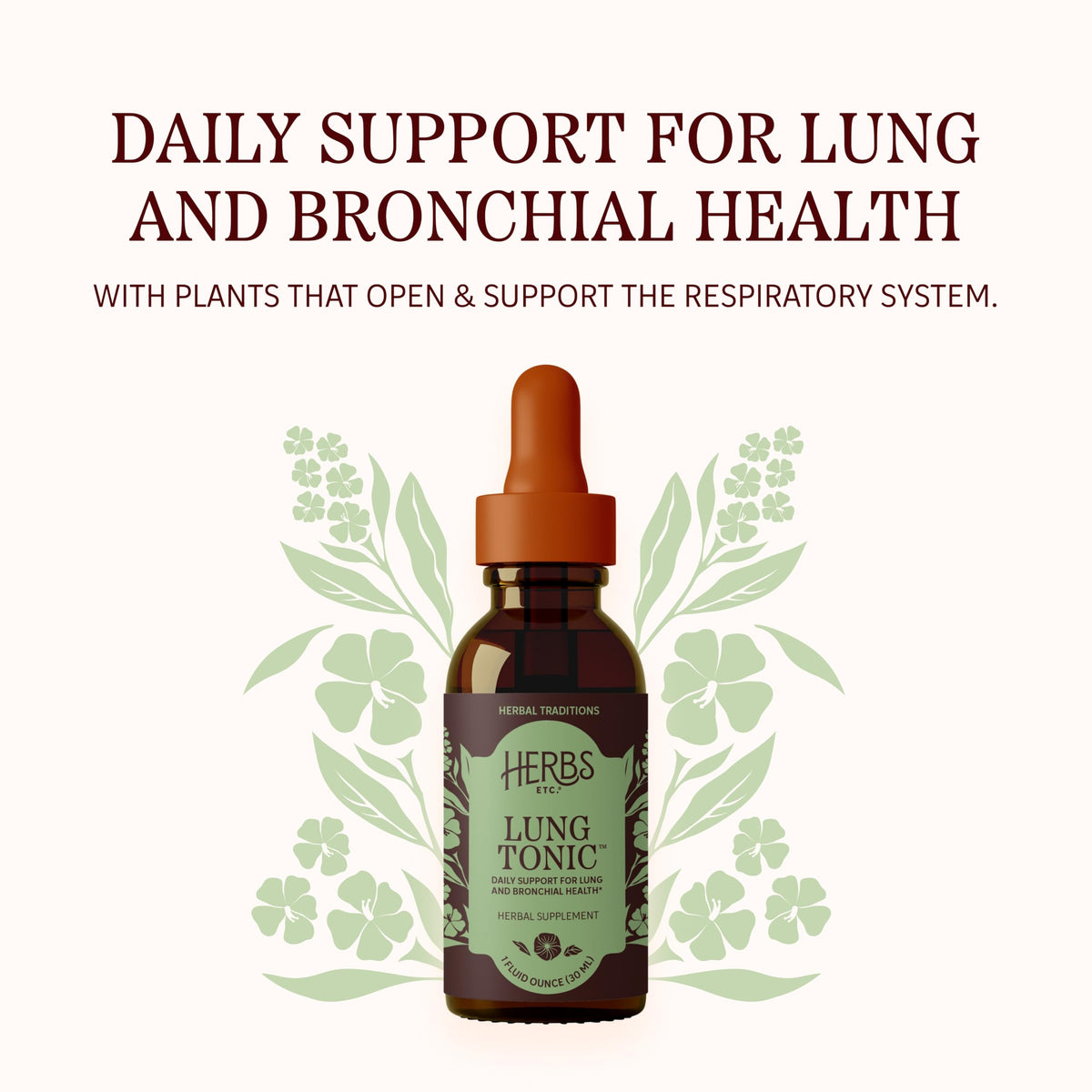 Herbs Etc. Lung Tonic Classic Liquid Extract for Clear Breathing - 1 fl oz - image 3