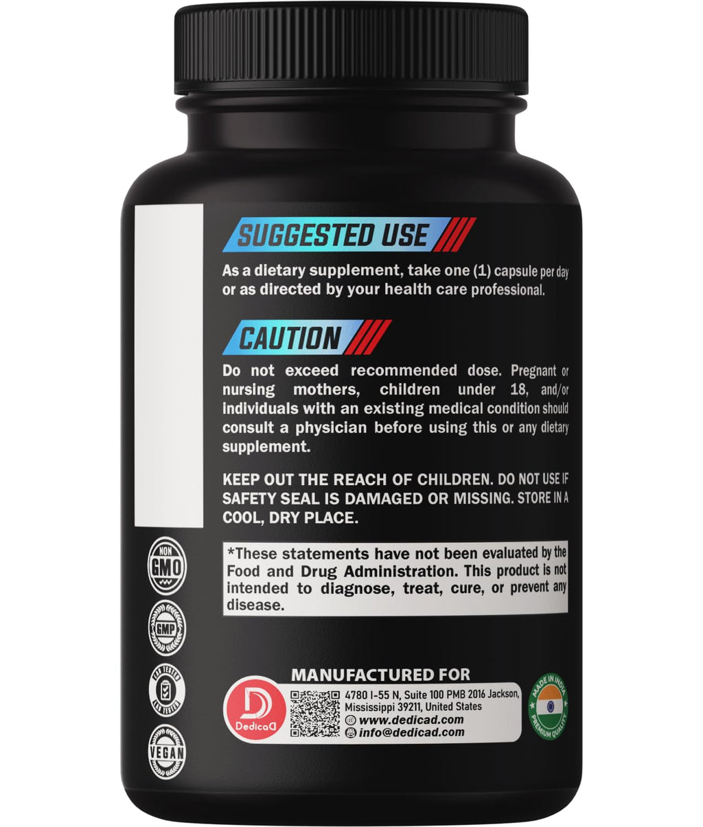 DEDICAD Wormwood Capsules - Digestive, Immune, and Mood Support