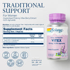SOLARAY Vitex Berry Extract 225 mg Chasteberry - 60 Vegetarian Capsules - image 2