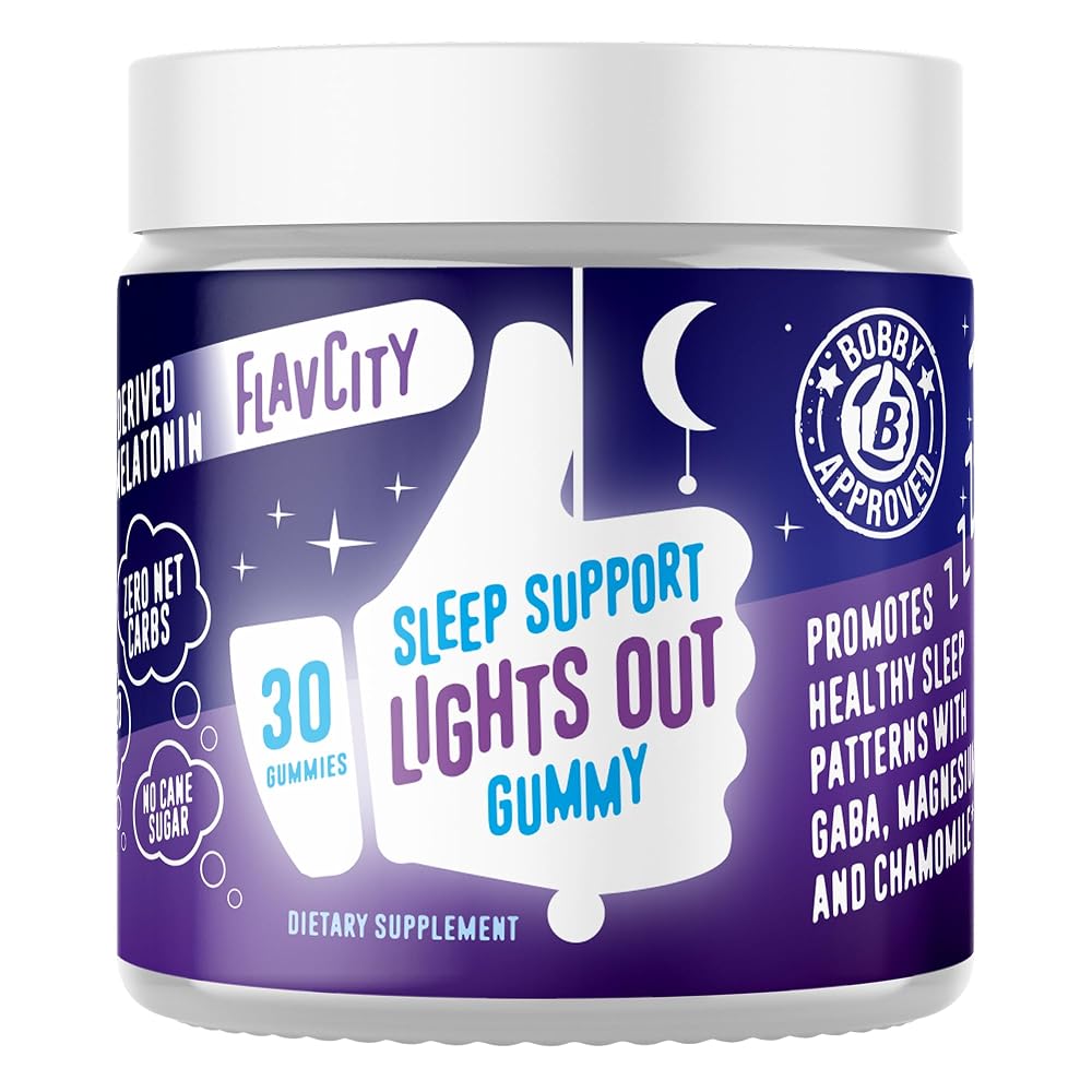FlavCity Lights Out Sleep Gummies with Melatonin & Magnesium - 30 Count