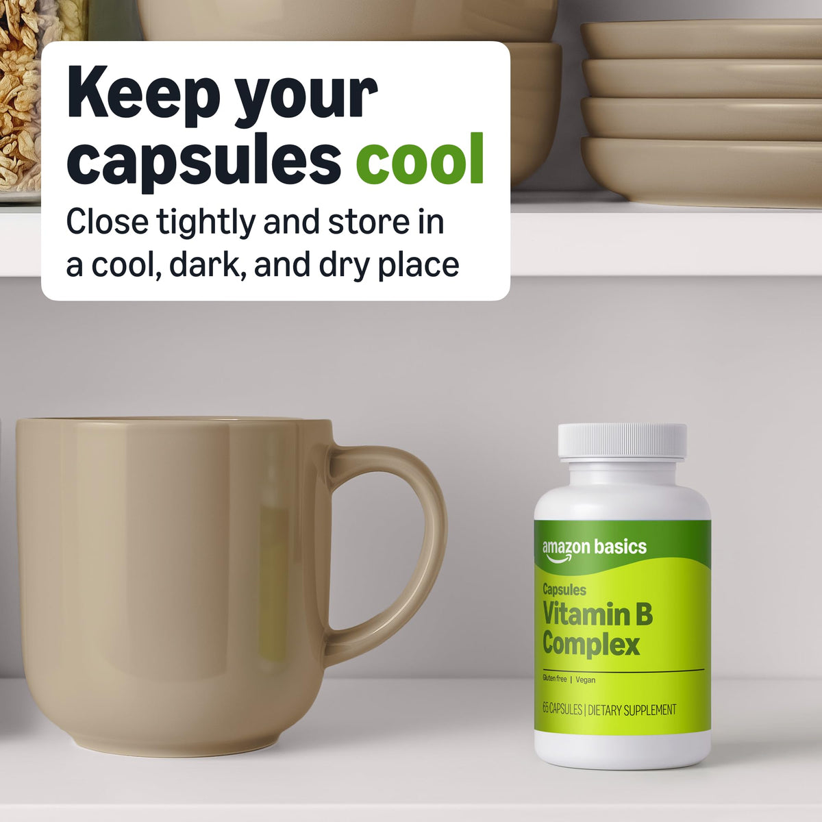 Amazon Basics B Complex Vitamin - 65 Capsules - image 4
