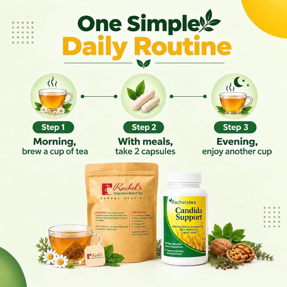 Rachelstea Digestive Relief Tea and Candida Support Bundle - image 3