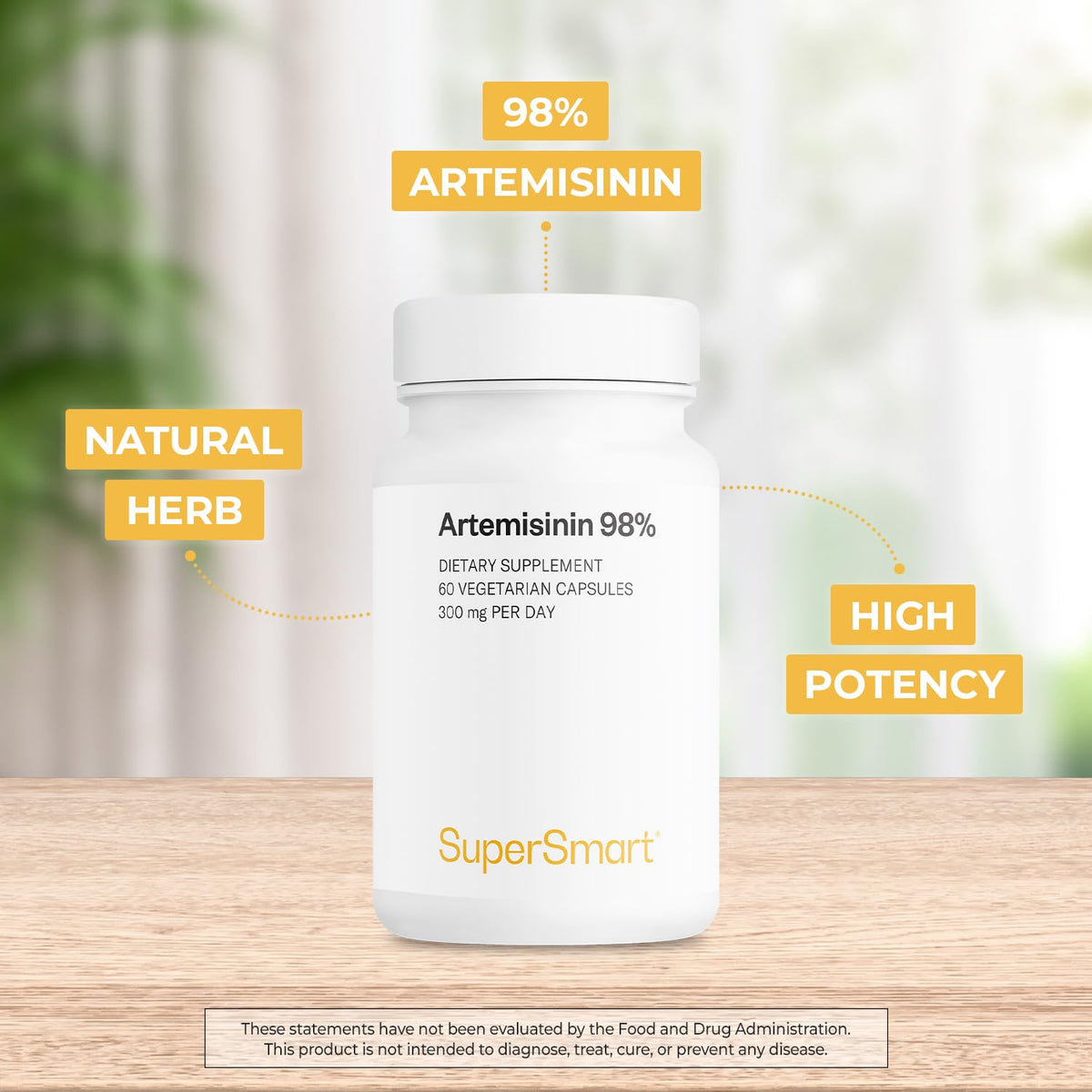Supersmart Artemisinin 300mg Daily - 60 Vegetarian Capsules - image 3