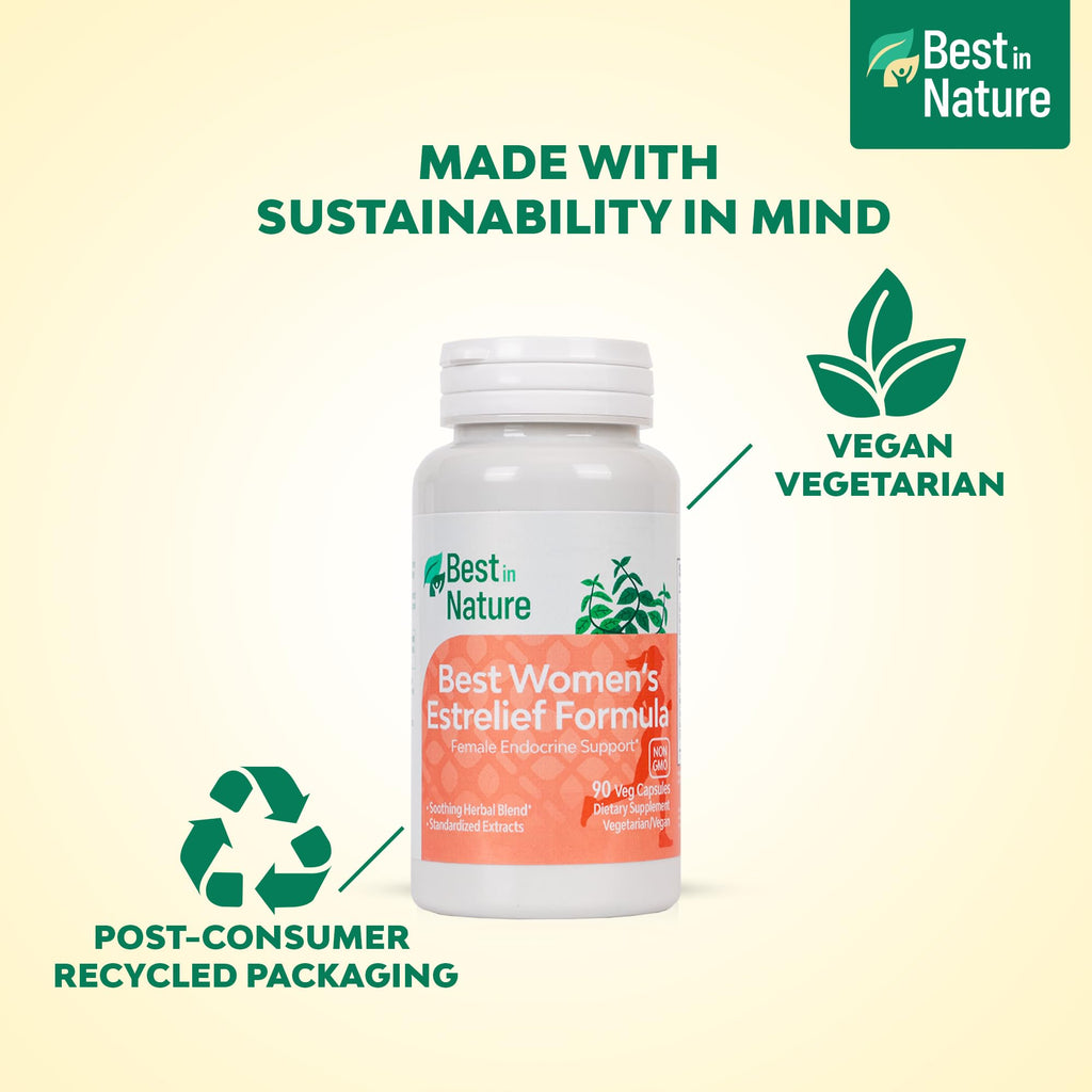 Best in Nature Estrelief Formula Menopause Supplement - 90 Vegetarian Capsules - image 7