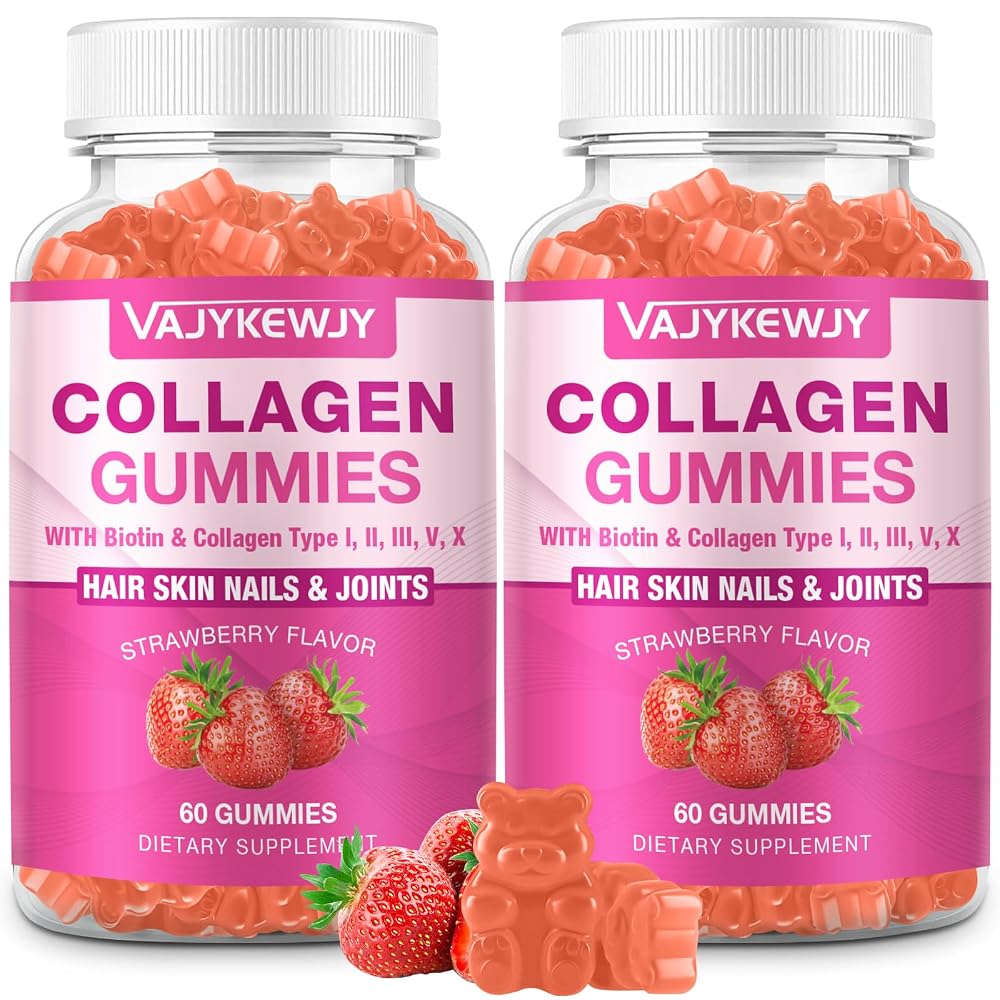 VAJYKEWJY Collagen Gummies with Biotin & Vitamin C - 120 Count