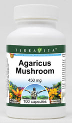Terravita Agaricus Mushroom 450 mg - 300 Capsules (3 Pack)