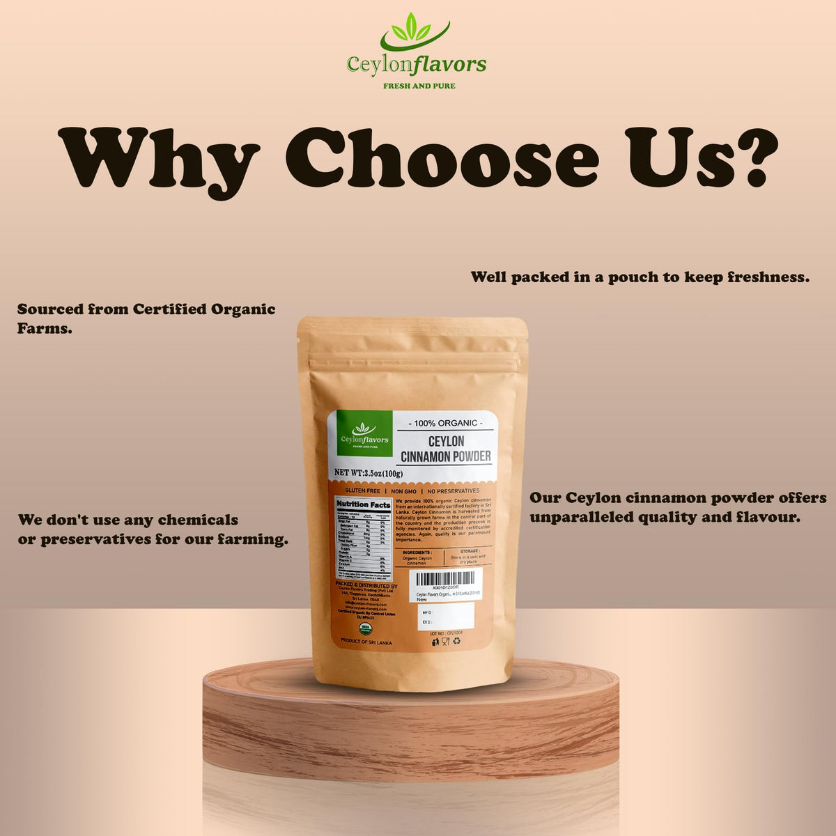 Ceylon Flavors Organic Ceylon Cinnamon Powder - 3.5 oz - image 4