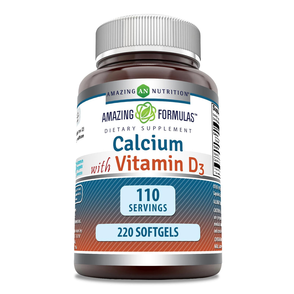 Amazing Nutrition Calcium with Vitamin D3 - 220 Softgels