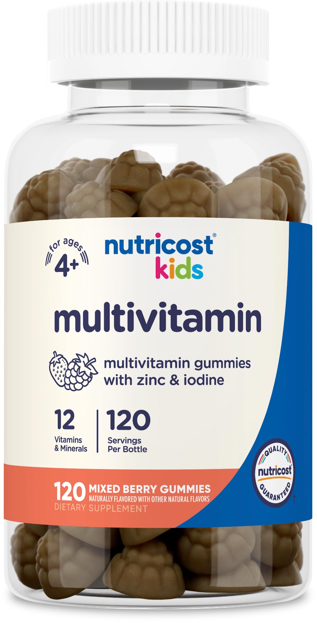 Nutricost Kids Multivitamin Gummies Mixed Berry - 120 Gummies