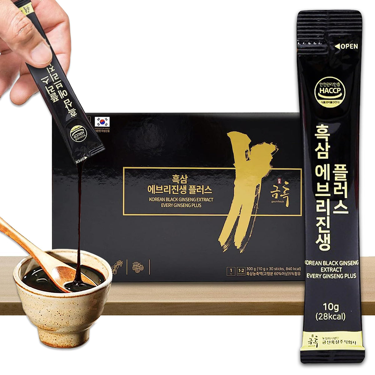 GeumHeuk Korean Black Ginseng Extract Every Ginseng Plus - 30 Sticks