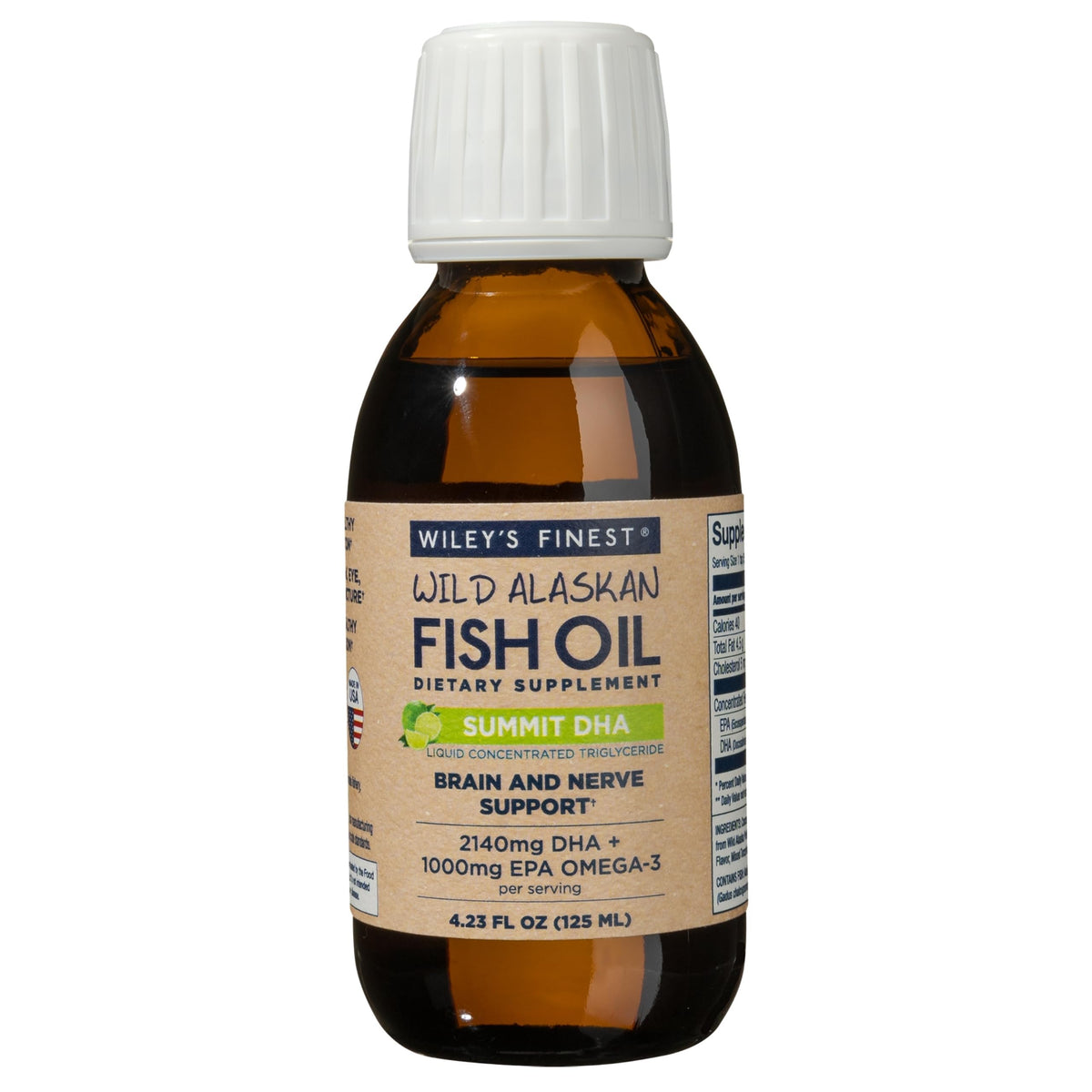 Wiley's Finest Wild Alaskan Fish Oil Summit DHA Liquid - 4.23 Fl Oz