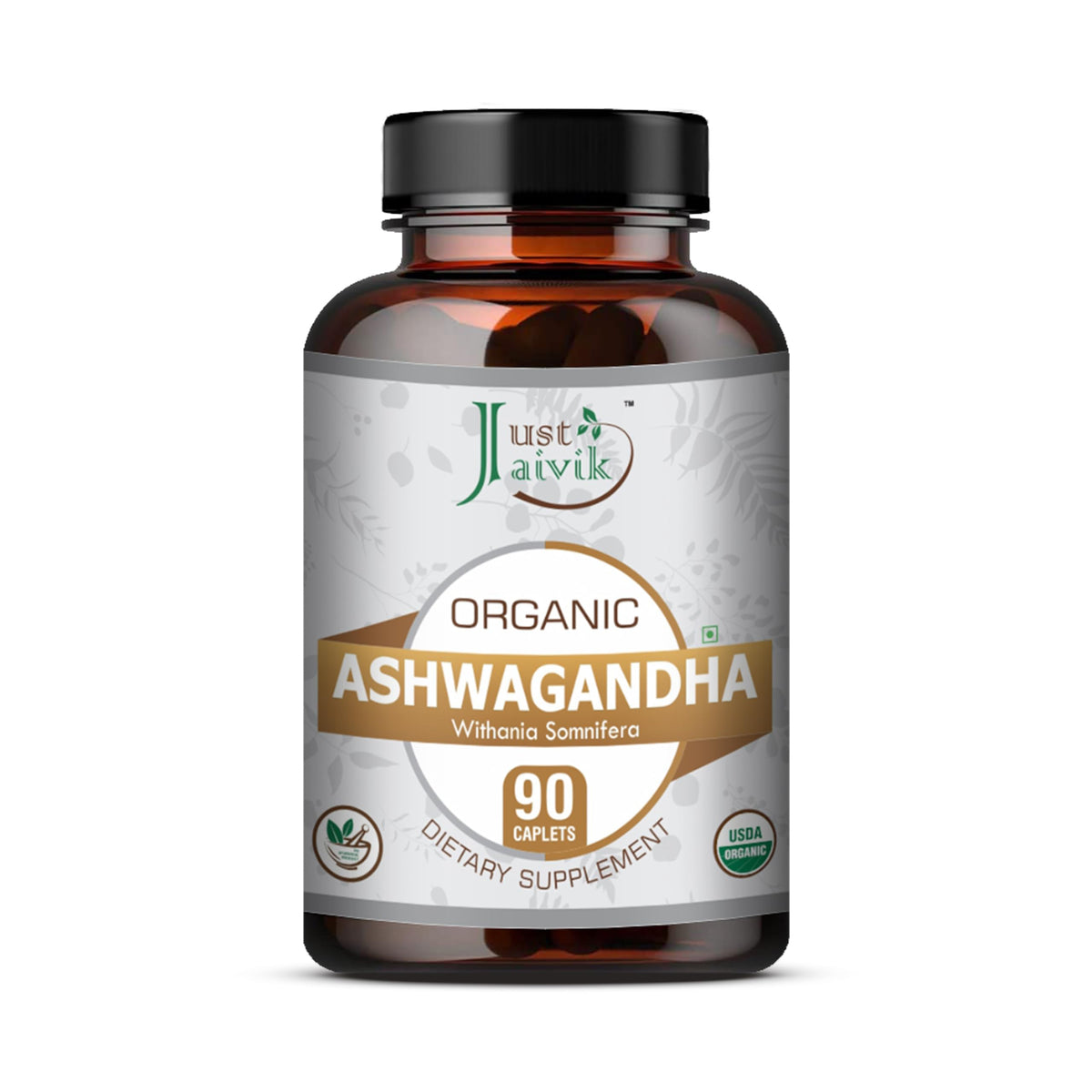 Just Jaivik Organic Ashwagandha Tablets 750 mg - 90 Tablets