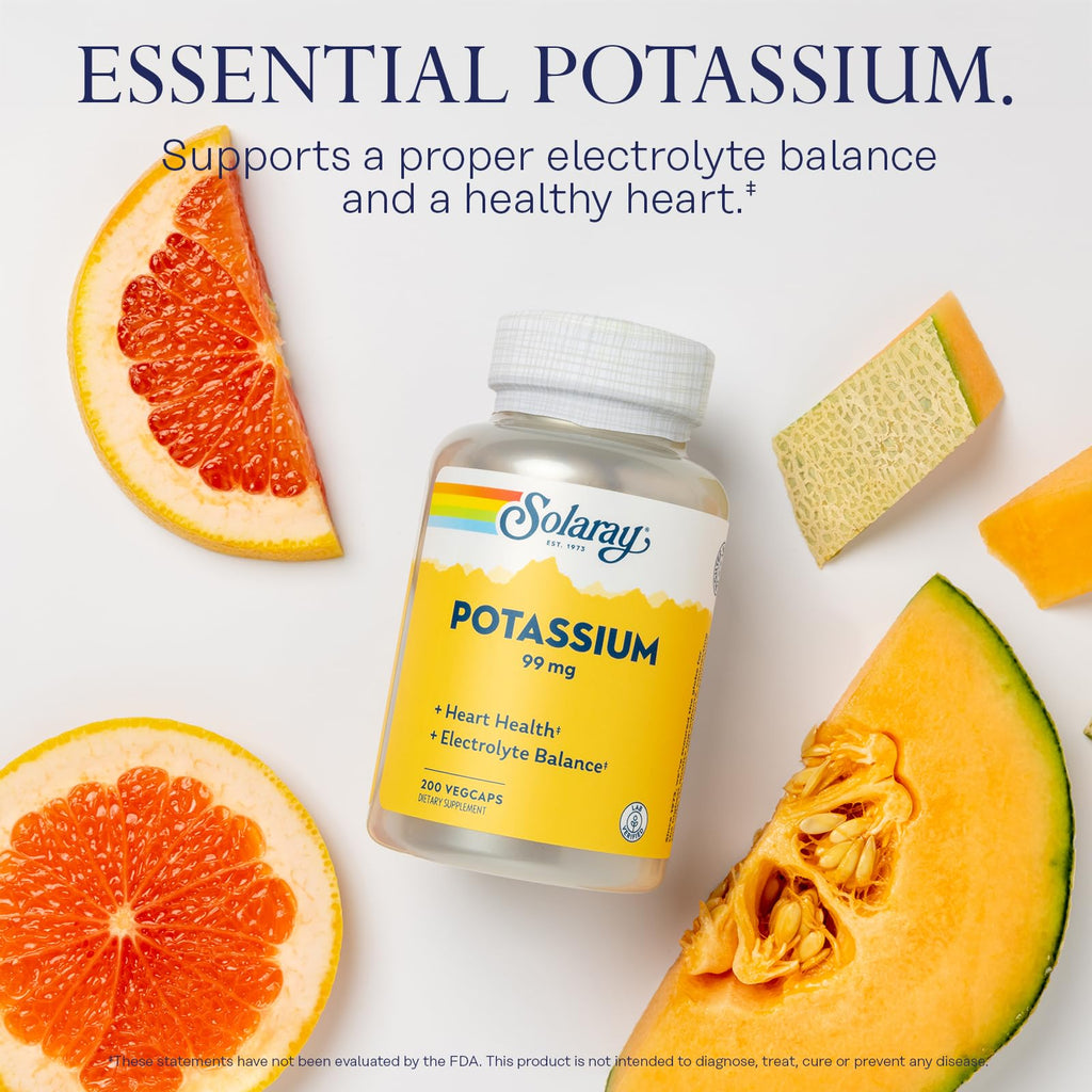 SOLARAY Potassium 99 mg - 200 Vegetarian Capsules - image 3