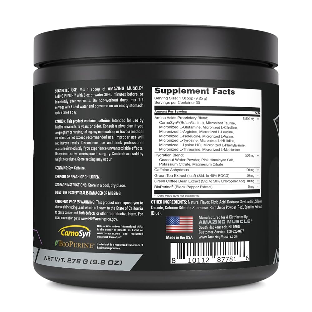 Amazing Muscle Amino Punch Powder - 30 Servings - image 2