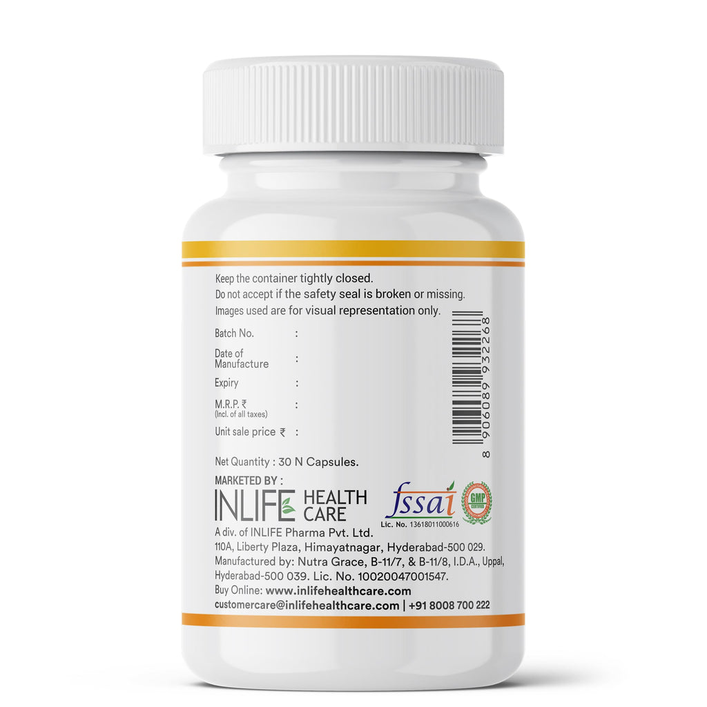 INLIFE Plant Based Natural Vitamin E Oil - 30 Vegetarian Capsules - image 5