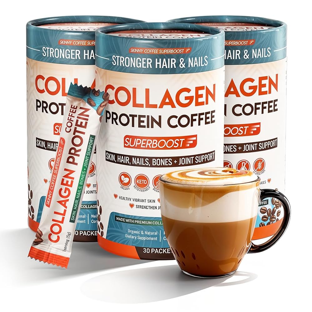 Skinny Coffee SuperBoost Collagen Protein Coffee Peptides Powder