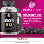 Prime Code Vitamin B12 & Iron Gummies - 60 Count - image 4