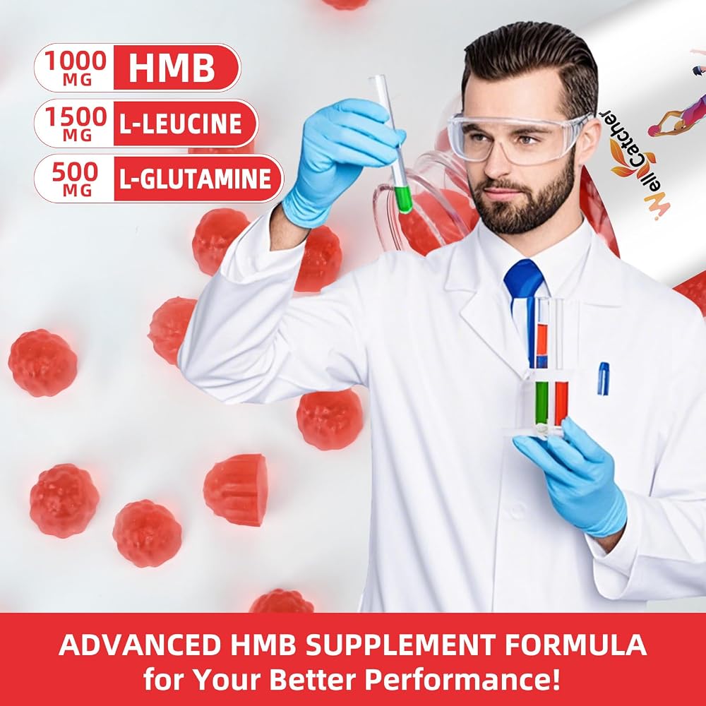 Wellcatcher HMB and Leucine Amino Acid Gummies - 60 Count - image 8