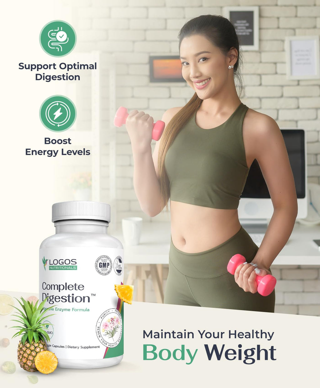 logos nutritionals Vegan Digestive Enzymes - 60 Capsules - image 6