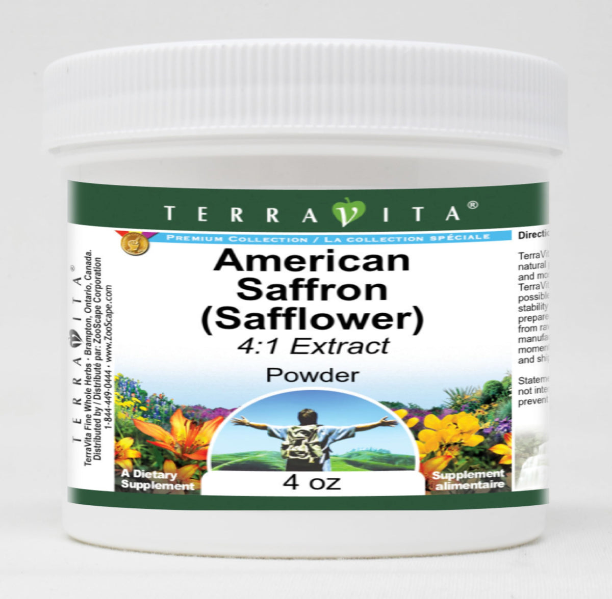 Terravita American Saffron Safflower 4:1 Powder - 4 oz