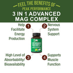 Peak Performance 3 in 1 Magtein Magnesium Complex - 90 Capsules - image 2
