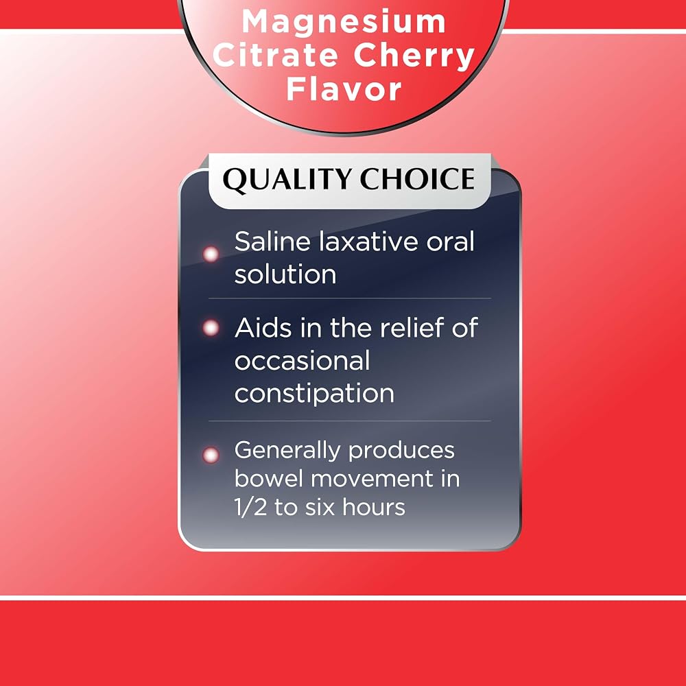 Quality Choice Magnesium Citrate Oral Solution Cherry - 10 Fl Oz - image 3