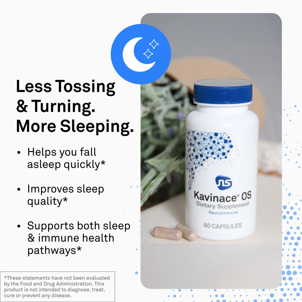 NeuroScience Kavinace OS Sleep Aid with Melatonin 5mg - 60 Capsules - image 2