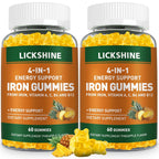lickshine Iron Supplement Gummies 100MG - 120 Count