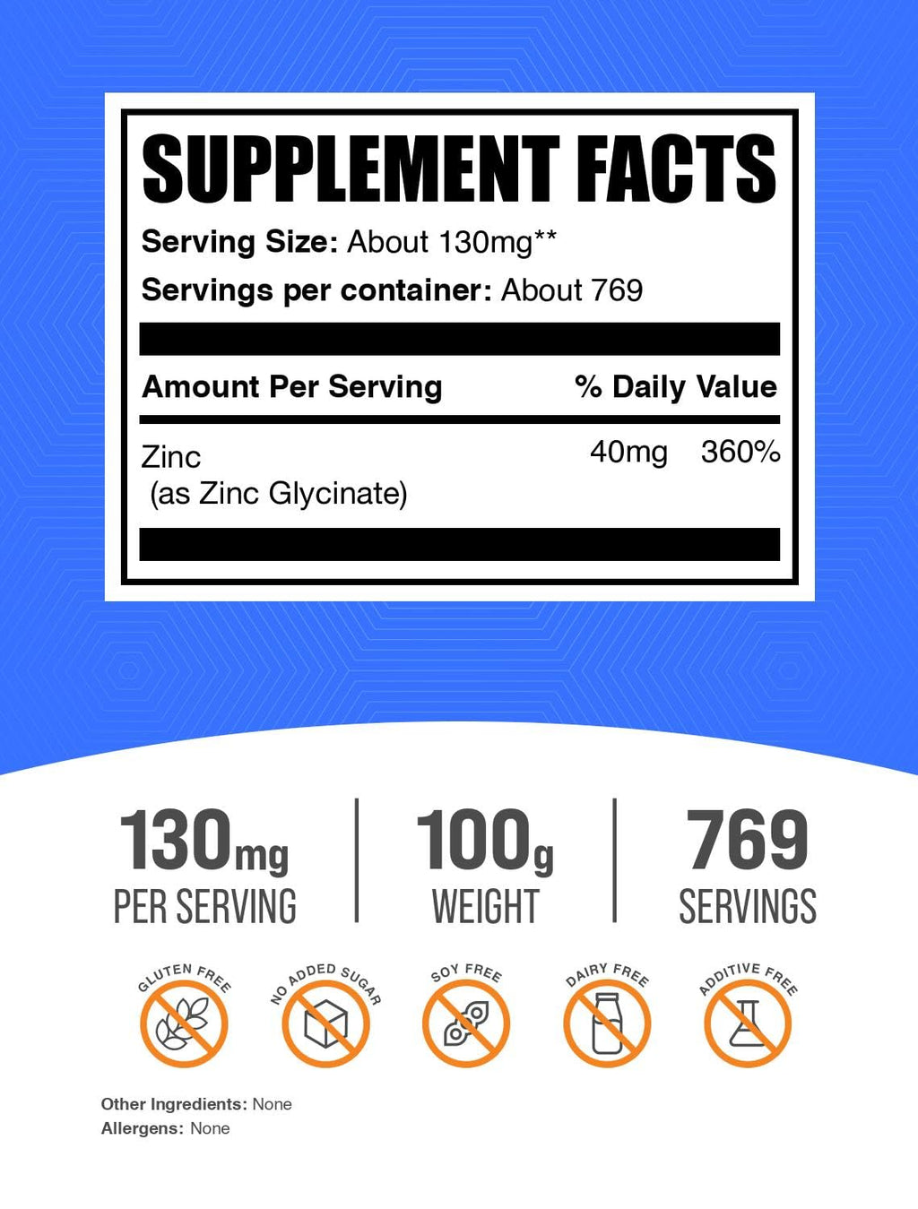 BulkSupplements.com Zinc Glycinate Powder