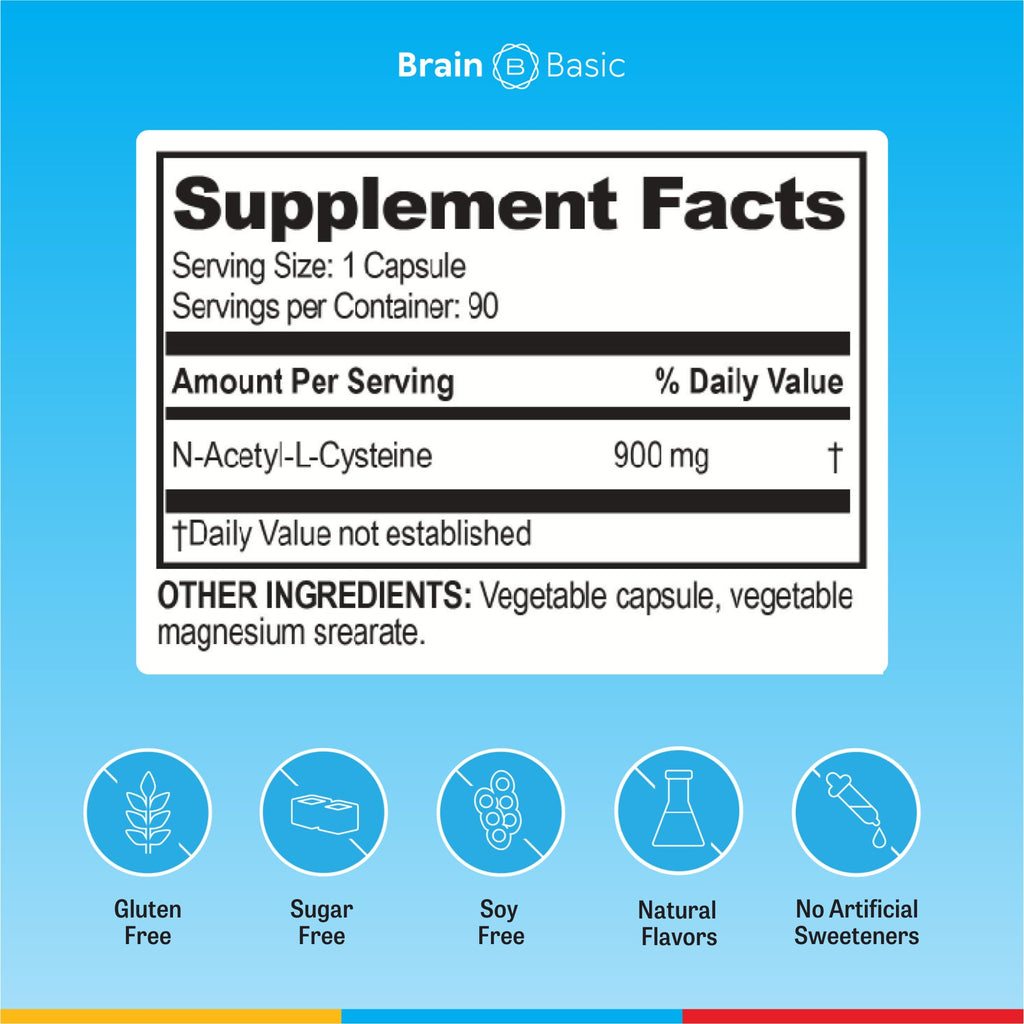 Brain Bean Ultra NAC Glutathione Precursor - 90 Capsules - image 7