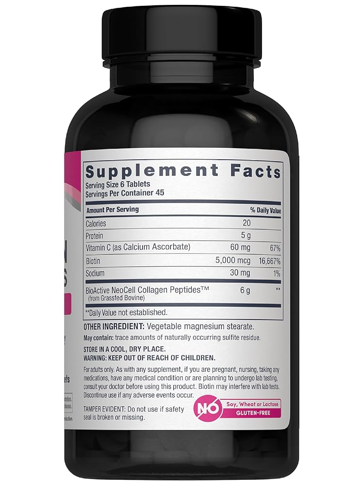 NeoCell Advanced Collagen Peptides with Vitamin C & Biotin - 270 Tablets - image 3
