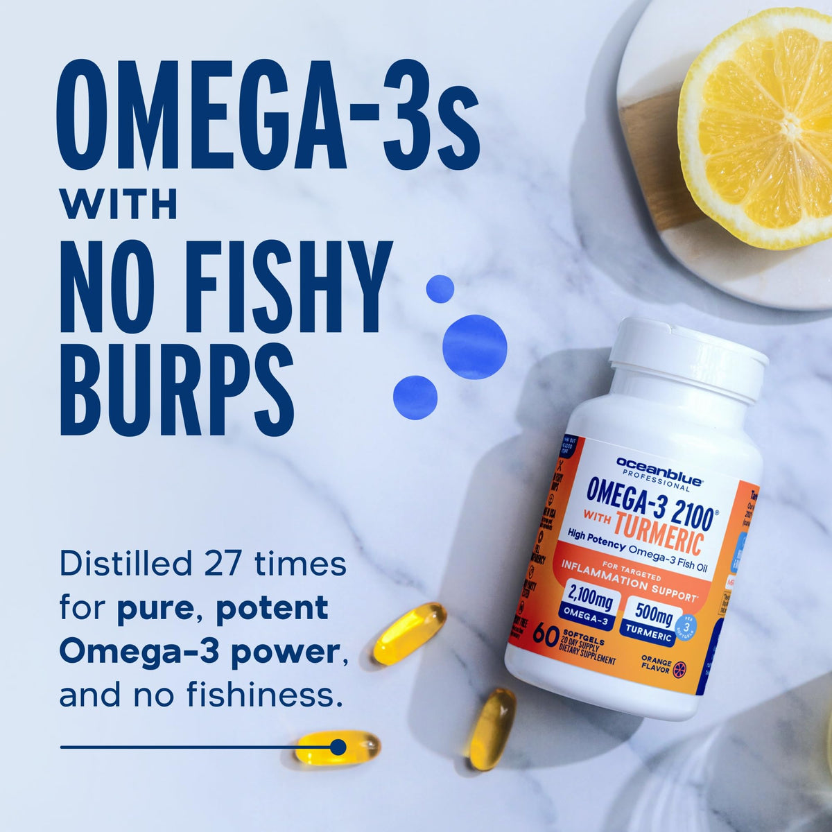 Oceanblue Omega-3 2100 with Turmeric - 60 Softgels - image 5