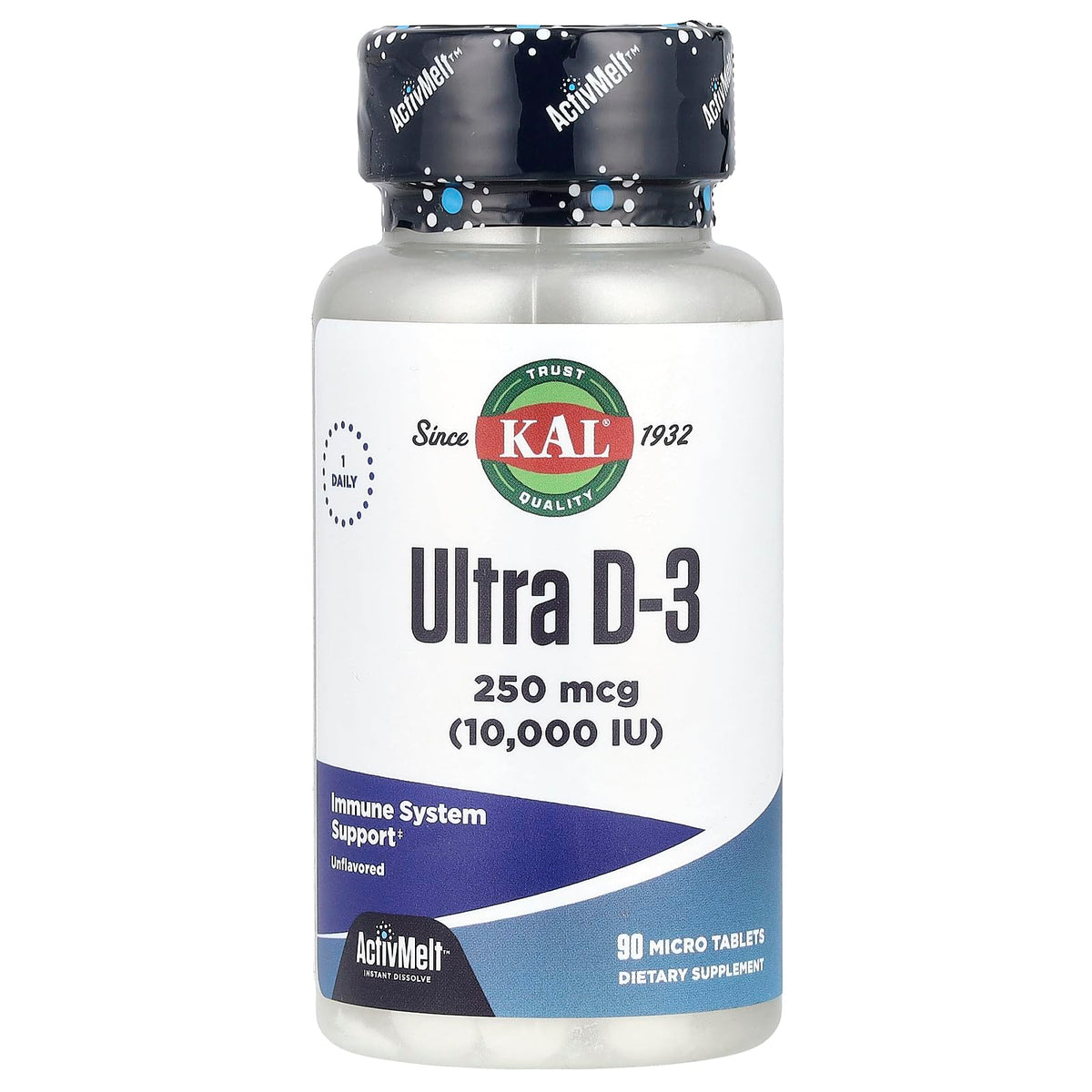 KAL Ultra D-3 10000 IU Vitamin D Tablets - 90 Count