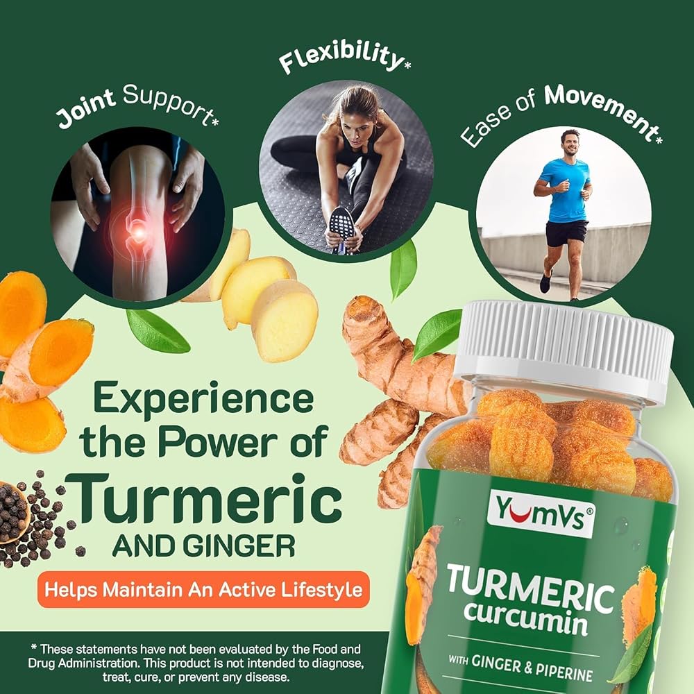 YUM-V'S YumV's Turmeric Gummies with Ginger and Piperine - Peach