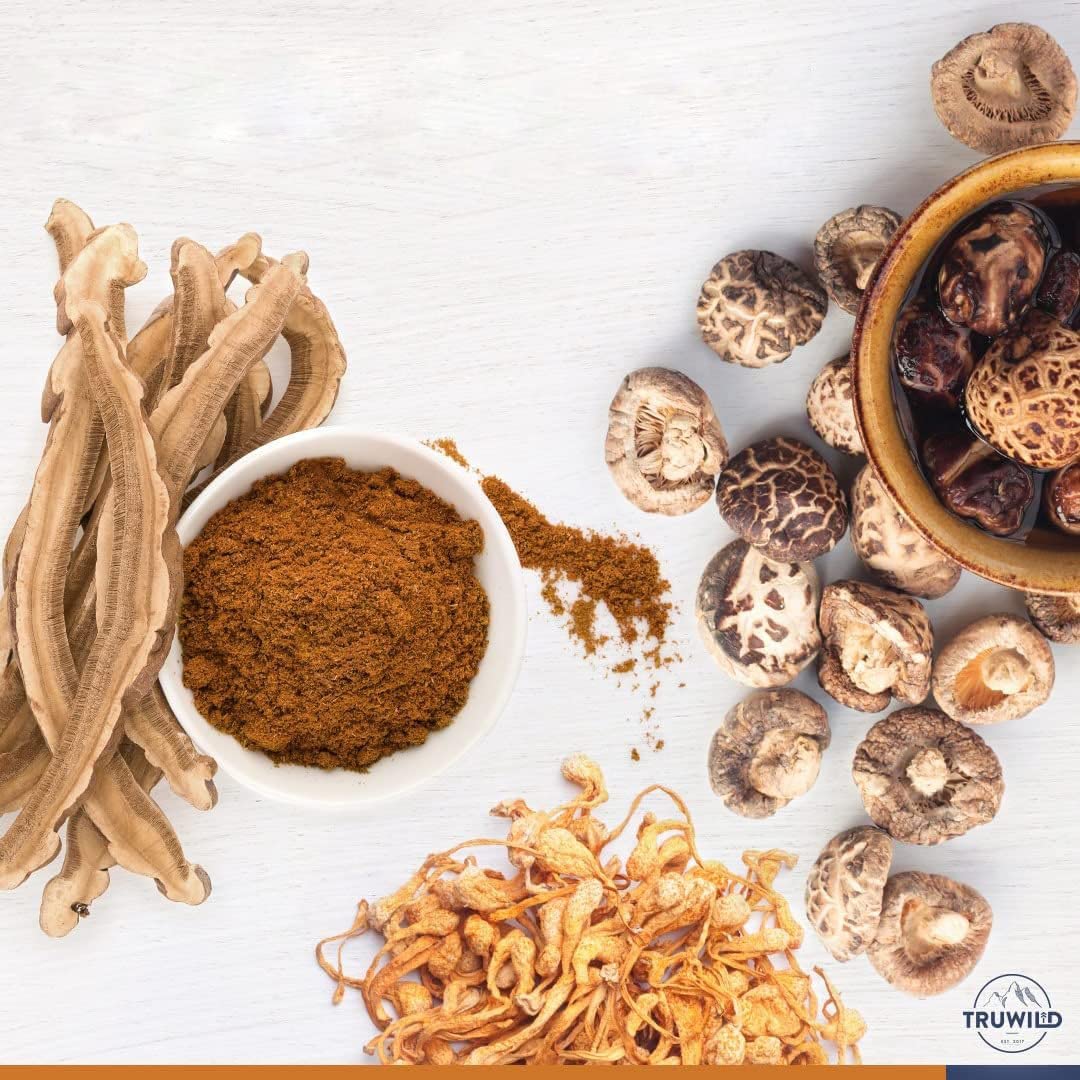 TruWild Adaptogens Vegan Capsule Supplement w/Ashwagandha + Maca