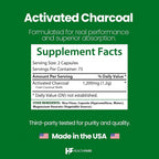 Healthfare Activated Charcoal 1200mg - 150 Vegetarian Capsules - image 3