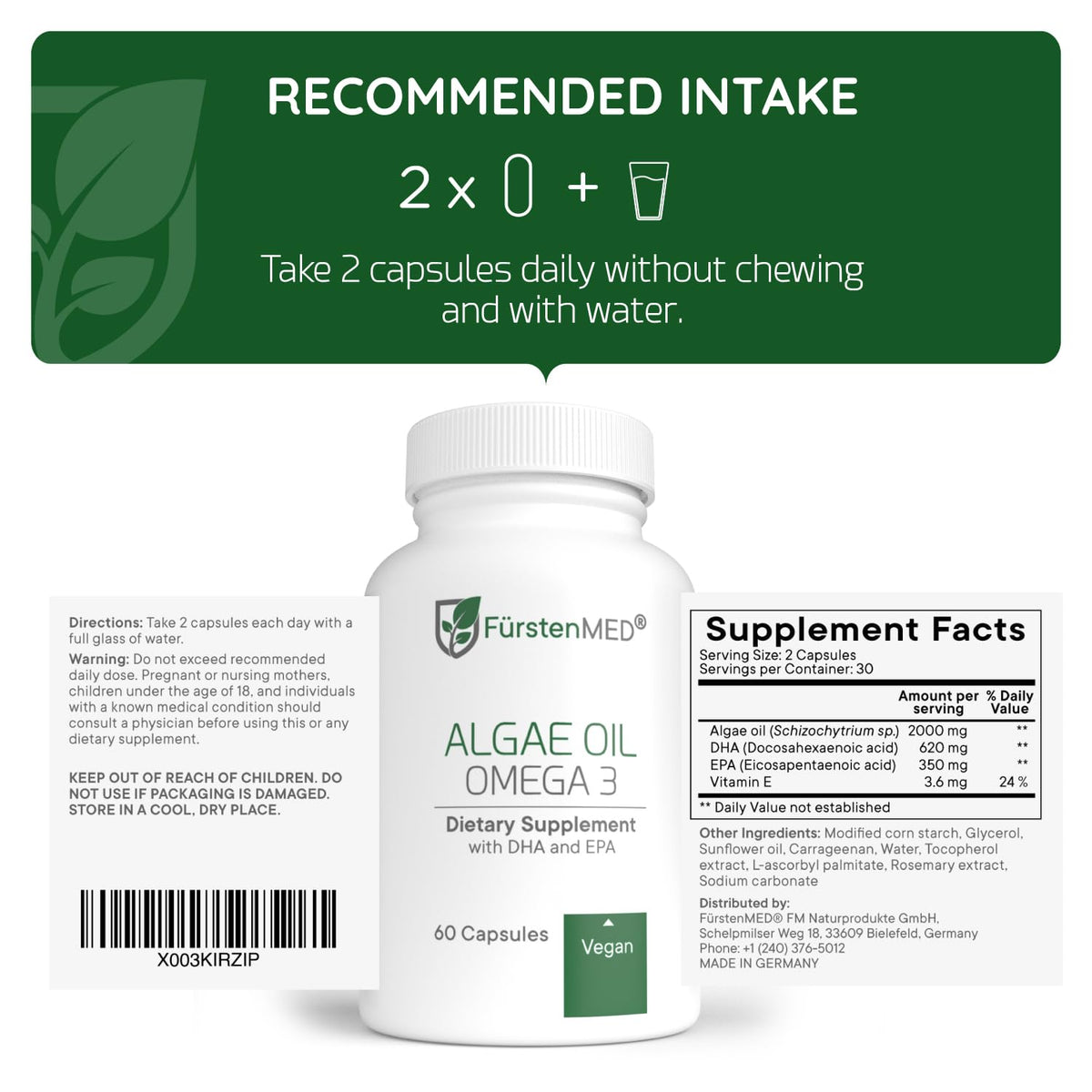 FürstenMED Algae Oil Vegan Omega 3 - 60 Softgels - image 6