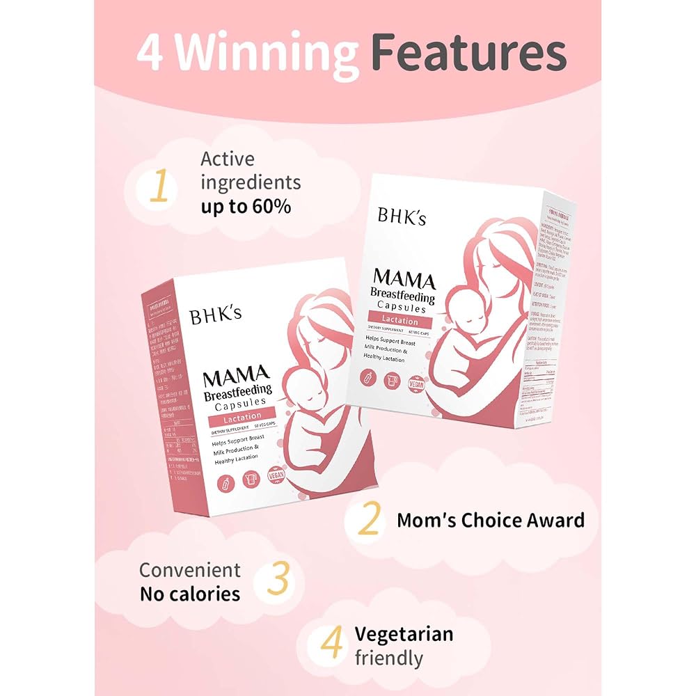 BHK's Mama Breastfeeding Veg Capsules - 60 Capsules - image 4