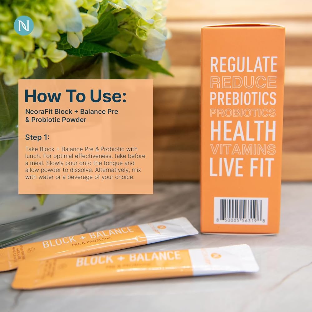 NEORA Block+Balance Pre and Probiotic Powder - 30 Stick Packs - image 6