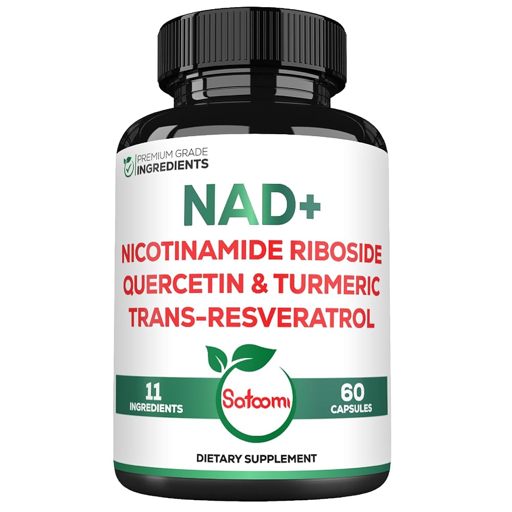Satoomi NAD Nicotinamide Riboside Resveratrol Supplement - 60 Capsules