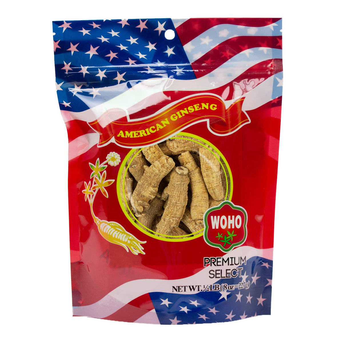 WOHO American Ginseng Half Short Extra Large - 8 oz