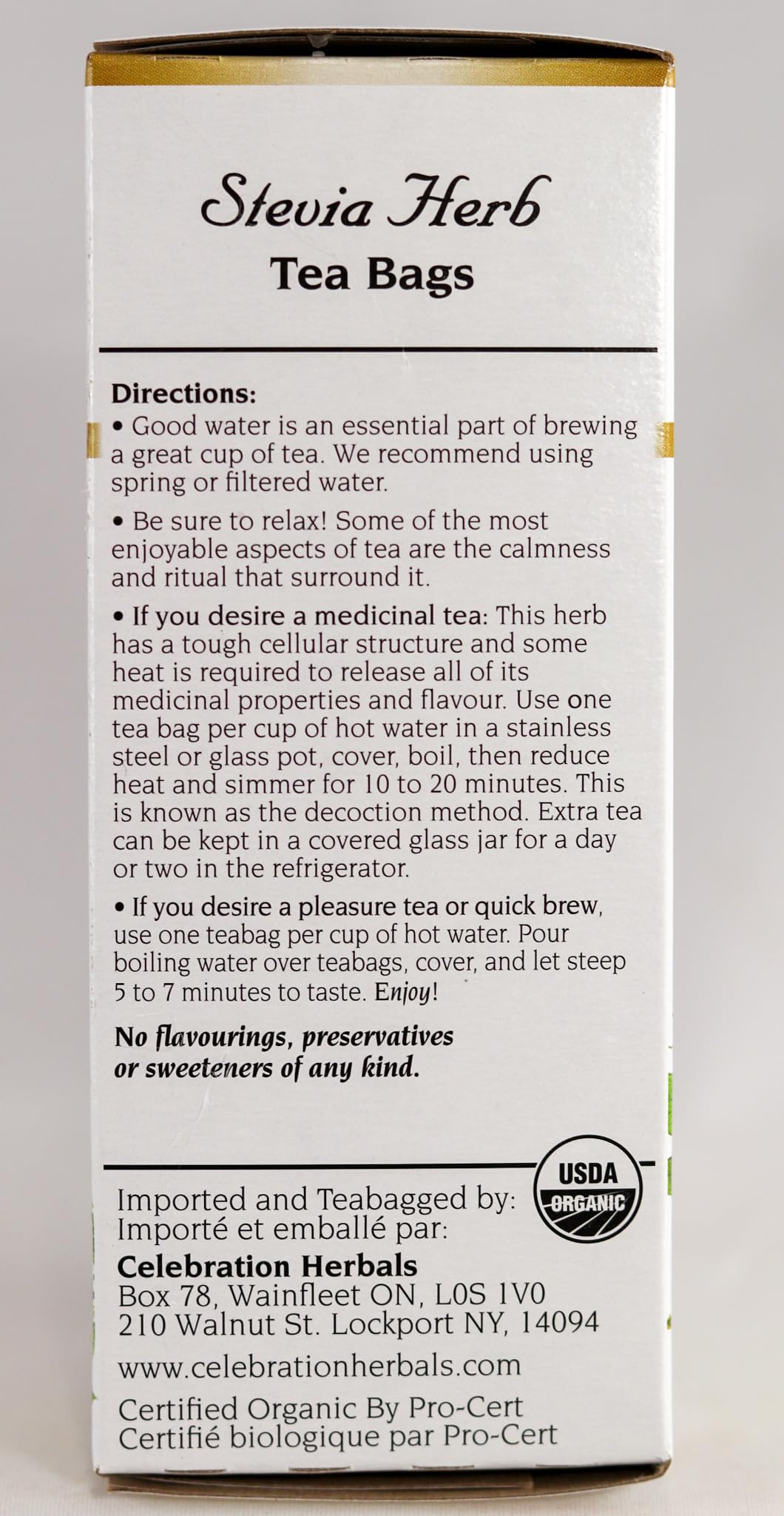 Celebration Herbals Stevia Herb Organic - 24 Bags - image 4
