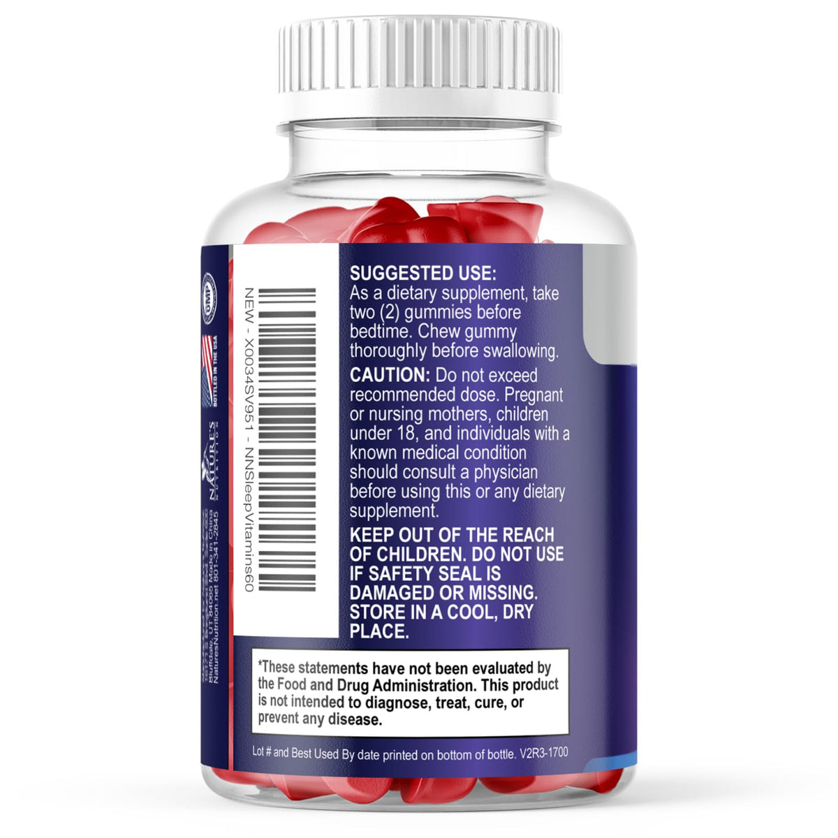 Nature's Nutrition Sleep Gummies 12 mg Melatonin - 60 Gummies - image 8