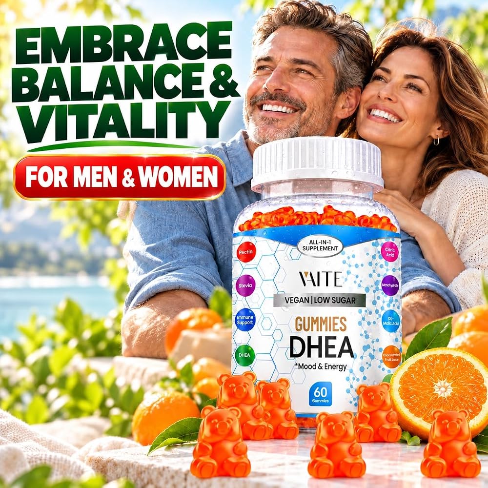 VAITE DHEA 50mg Gummies for Hormone Balance & Energy - 60 Gummies - image 6