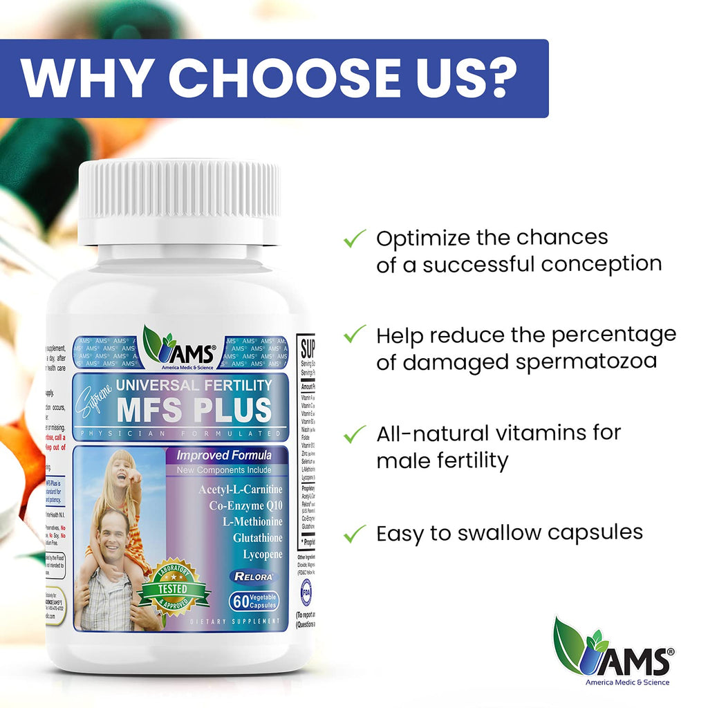 America Medic & Science MFS Plus - Male Fertility Supplement 120ct