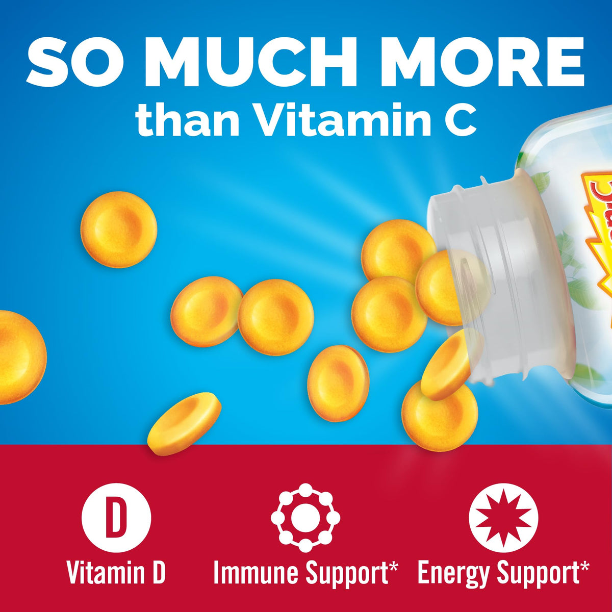Emergen-C Vitamin C 1000mg Immune+ Chewables Orange - 42 Tablets - image 2