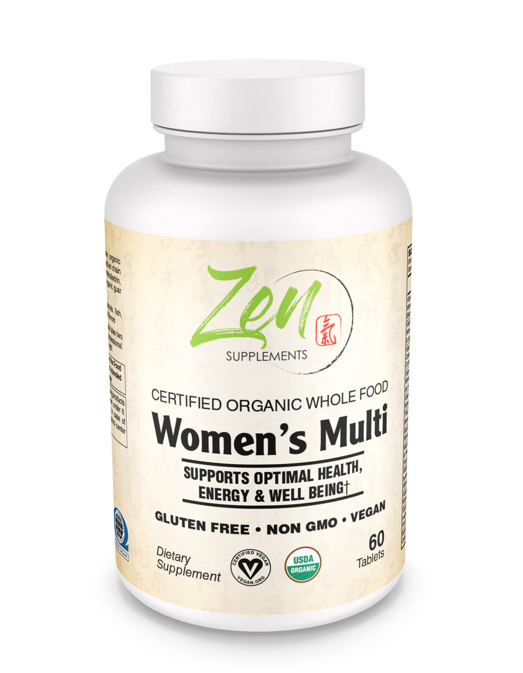 Zen Supplements Whole Food Organic Womens Multivitamin - 120 Tablets