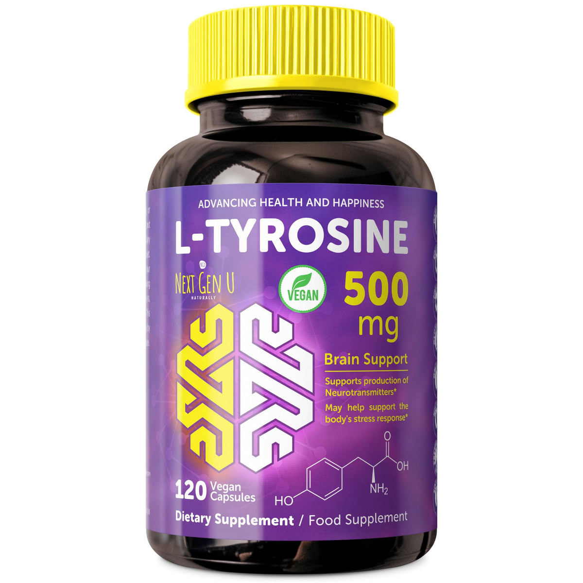 NGU Next Gen U L-Tyrosine 500 mg - 120 Vegetarian Capsules